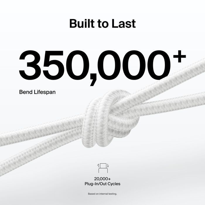 Belkin Braided USB-A to USB-C Cable 15W 2m White Belkin Braided USB-A to USB-C Cable 15W 2m White