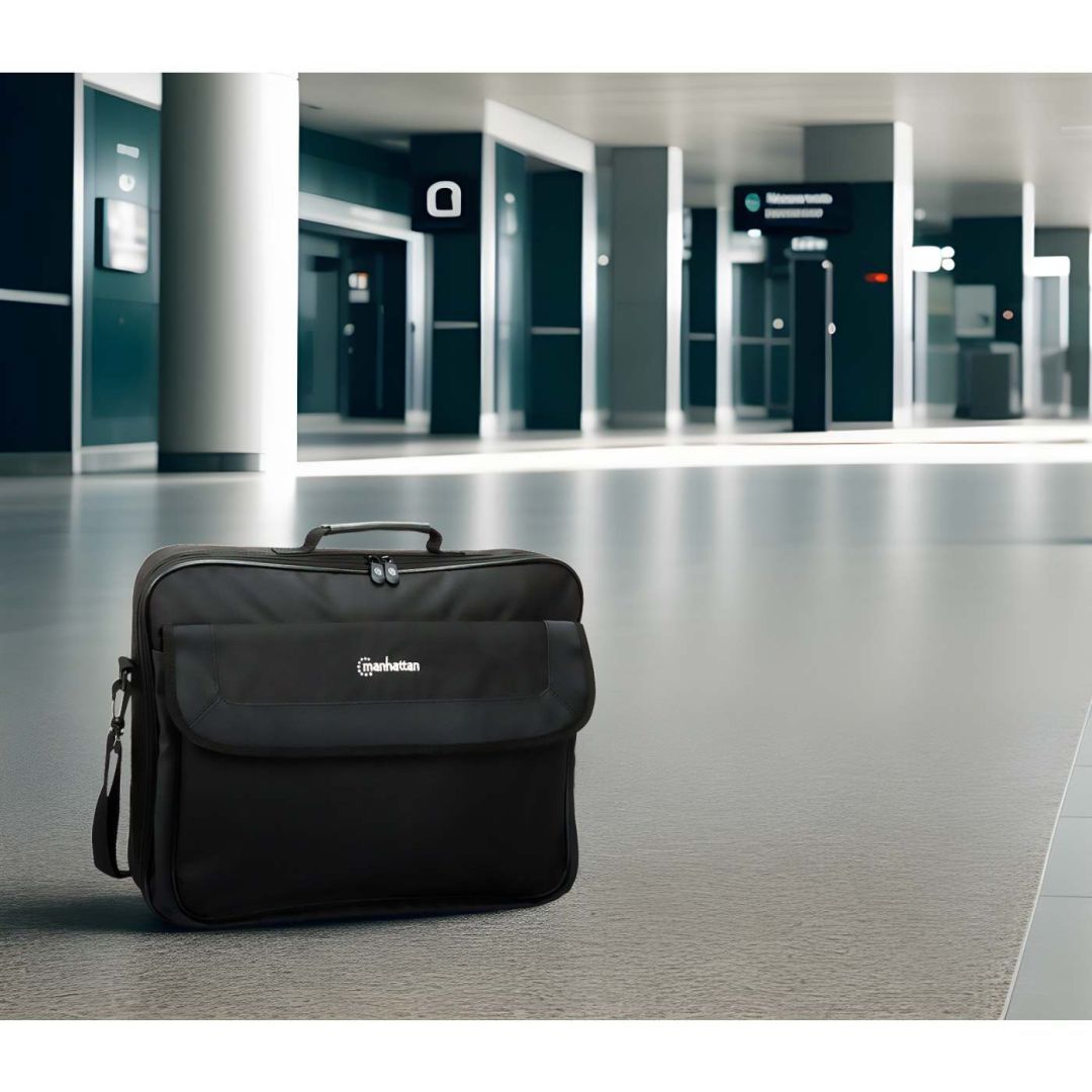 Manhattan Cambridge Clamshell Laptop Bag 17,3" Black