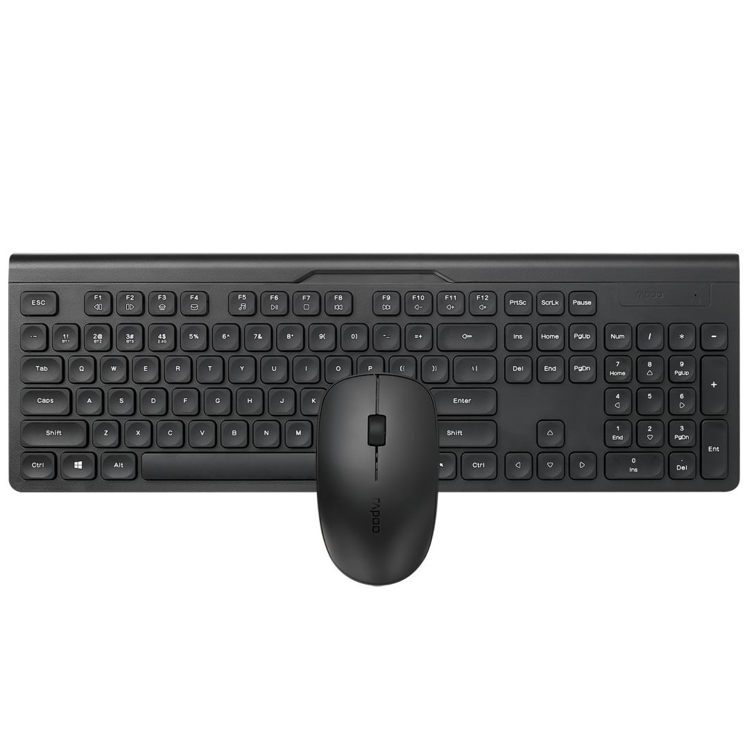 Rapoo 8065M Wireless Bluetooth Keyboard Combo Black HU