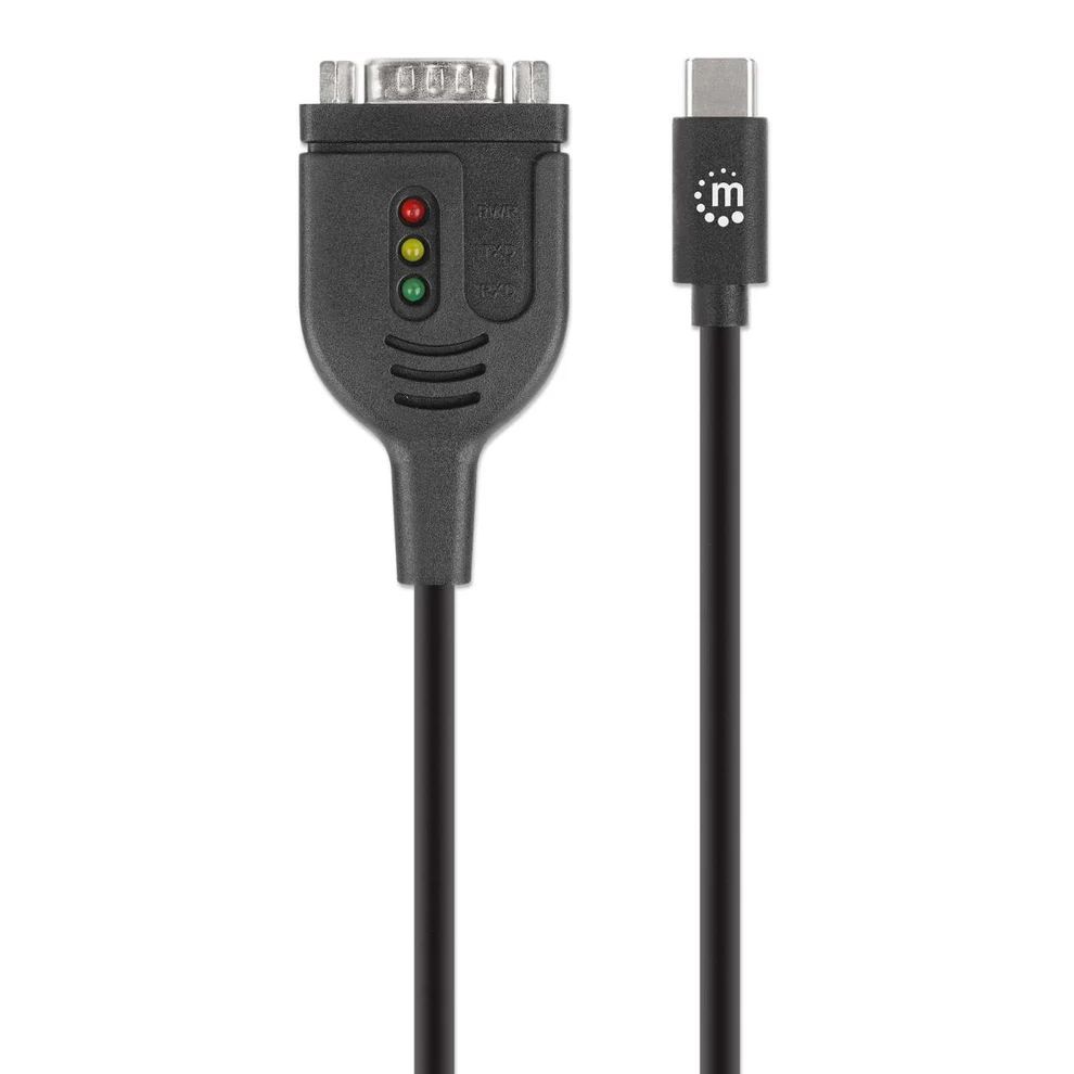 Manhattan USB-C to Serial DB9 / RS232 Adapter Cable 1m Black
