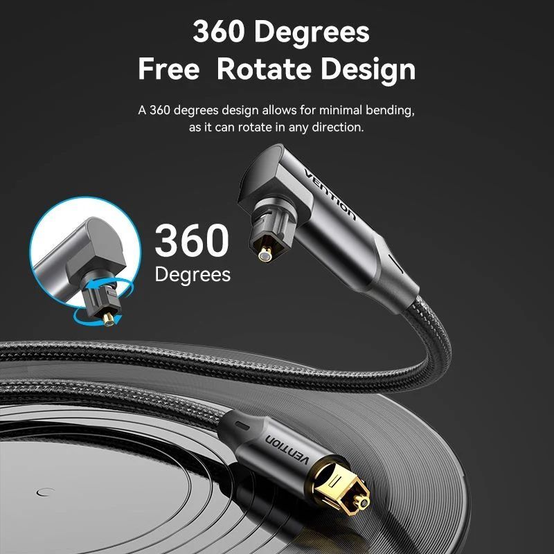 Vention Toslink optical audio cable 2m Black Vention Toslink optical audio cable 2m Black