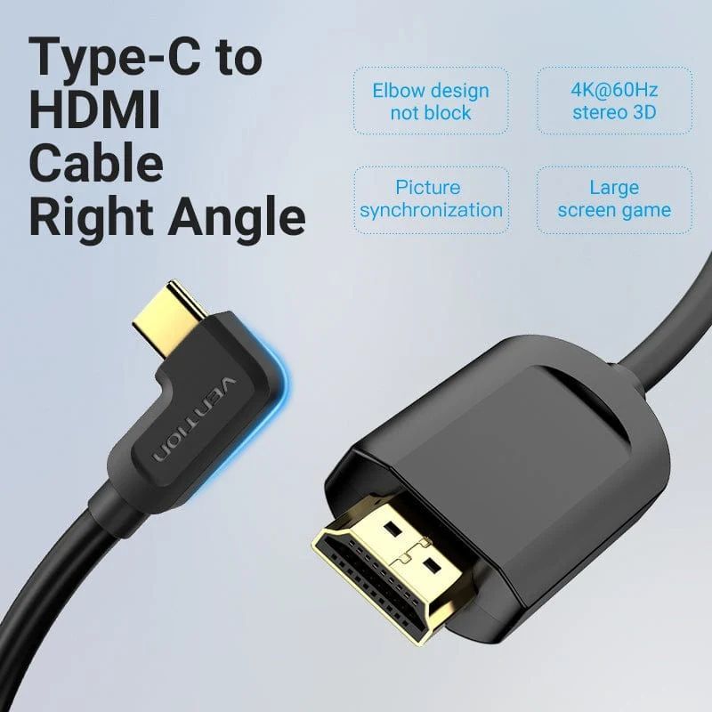 Vention USB-C to HDMI cable 1,5m Black Vention USB-C to HDMI cable 1,5m Black