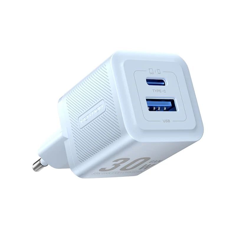 Vention 2-Port USB Charger Blue Vention 2-Port USB Charger Blue