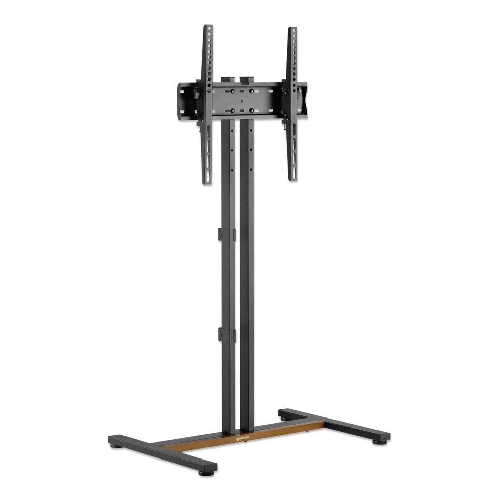 Manhattan Compact Height-Adjustable TV Cart / Stand 34"-55" Black