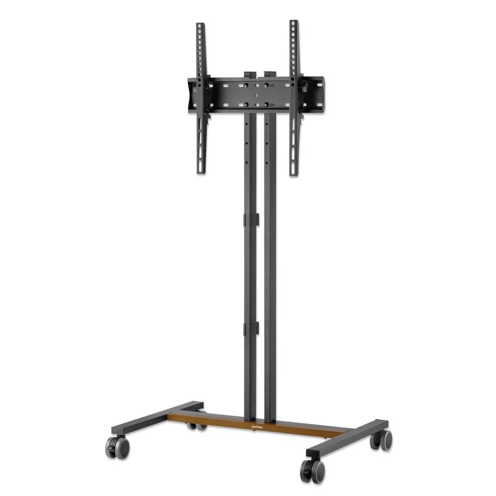 Manhattan Compact Height-Adjustable TV Cart / Stand 34"-55" Black