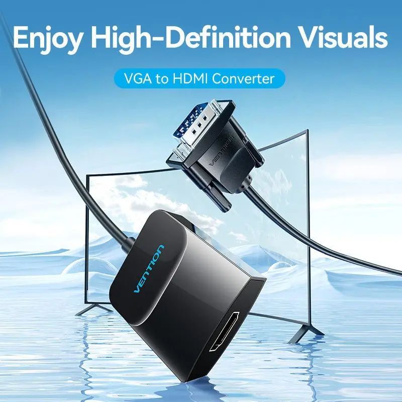 Vention VGA to HDMI adapter Black Vention VGA to HDMI adapter Black