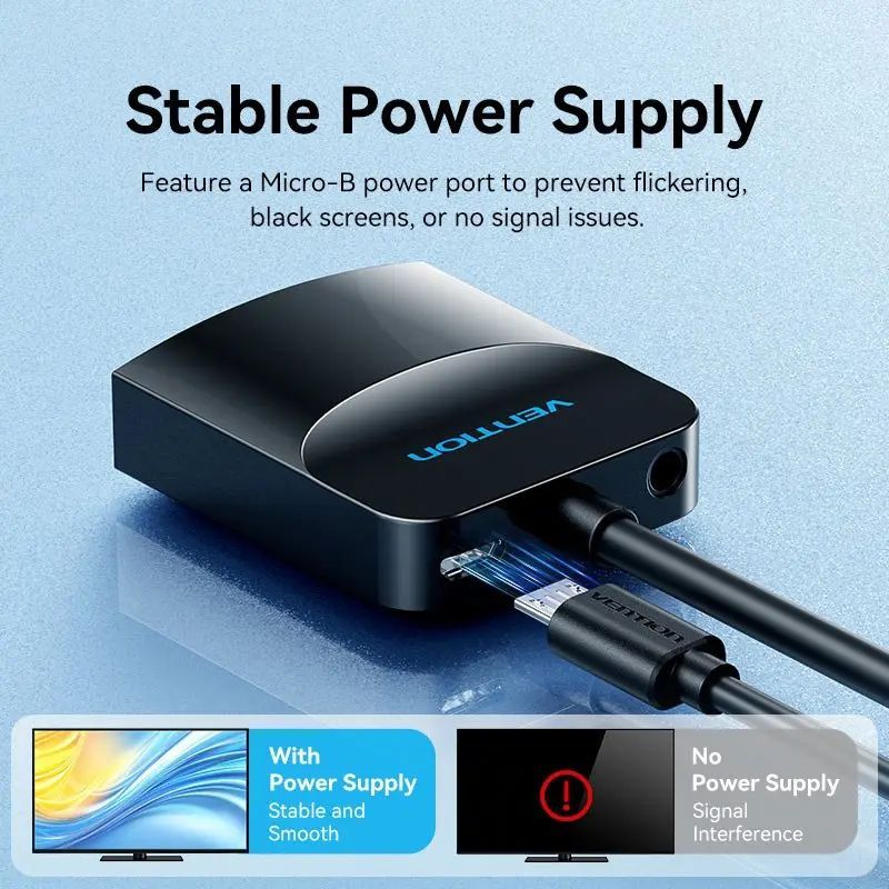 Vention VGA to HDMI adapter Black Vention VGA to HDMI adapter Black