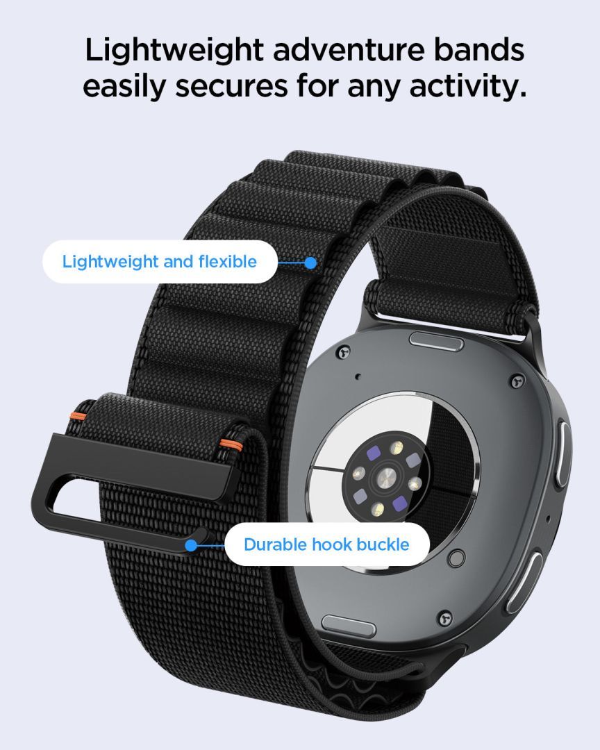 Spigen Fabric Band for Samsung Galaxy Watch 9/8 46mm/44mm/40mm Spigen Fabric Band for Samsung Galaxy Watch 9/8 46mm/44mm/40mm