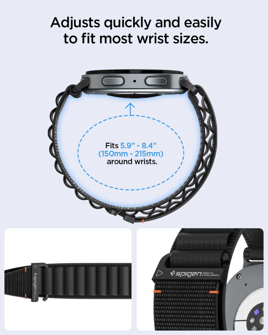 Spigen Fabric Band for Samsung Galaxy Watch 9/8 46mm/44mm/40mm Spigen Fabric Band for Samsung Galaxy Watch 9/8 46mm/44mm/40mm