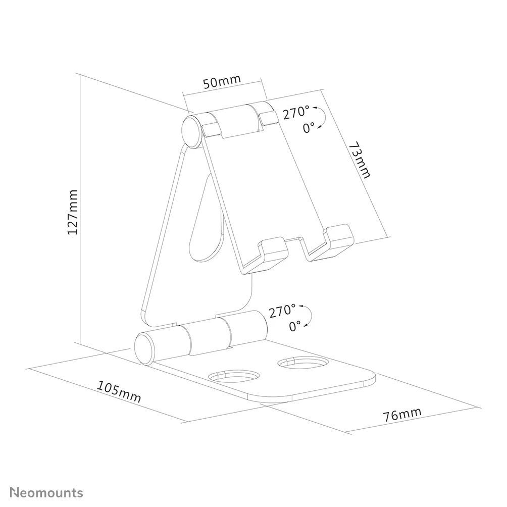 Neomounts DS10-160SL1 Phone Desk Stand suited for phones up to 7" Silver