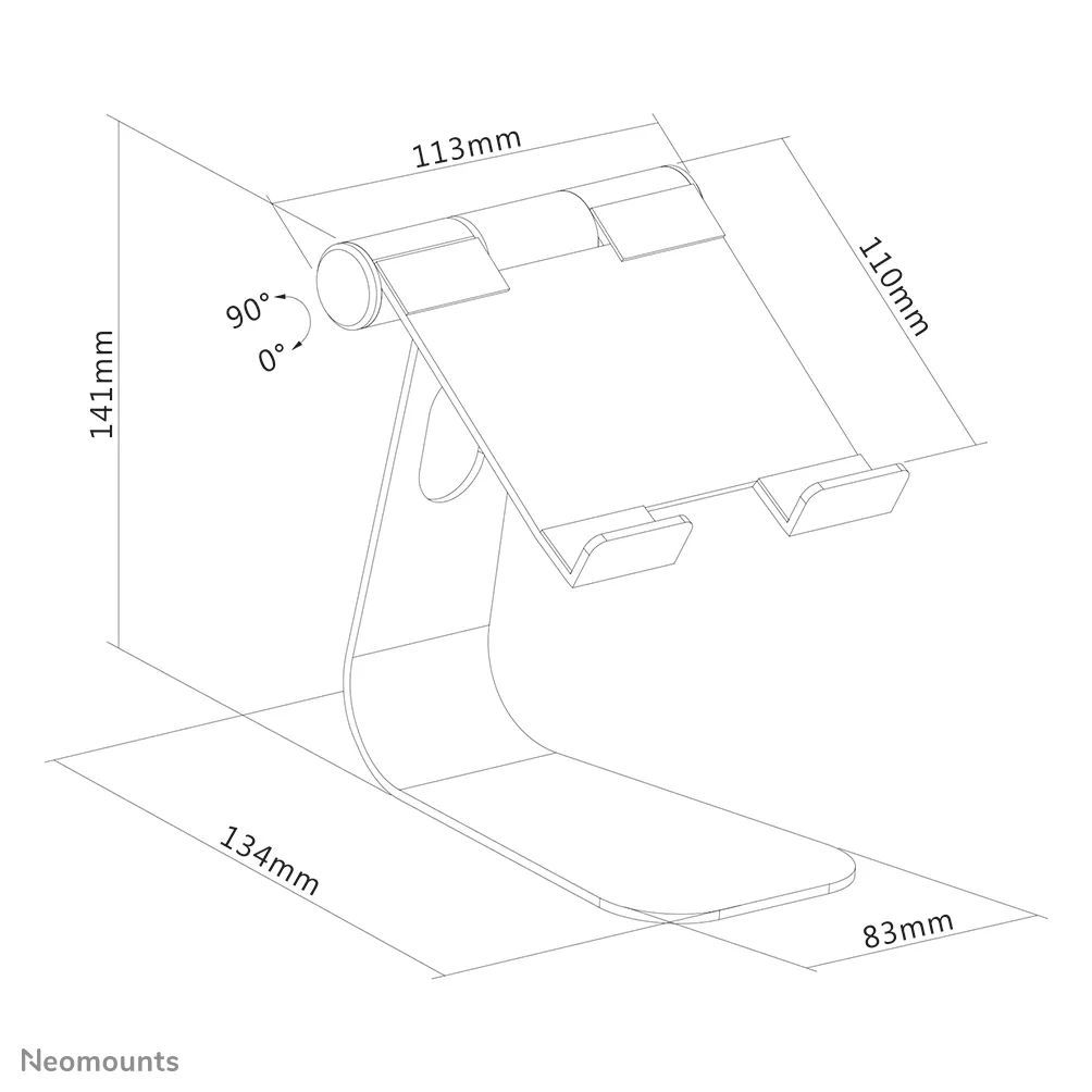 Neomounts DS15-050SL1 Tablet Desk Stan suited for tablets up to 11" Silver Neomounts DS15-050SL1 Tablet Desk Stan suited for tablets up to 11" Silver