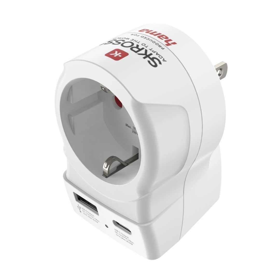 SKROSS USA - EU 30W átalakító utazó adapter White