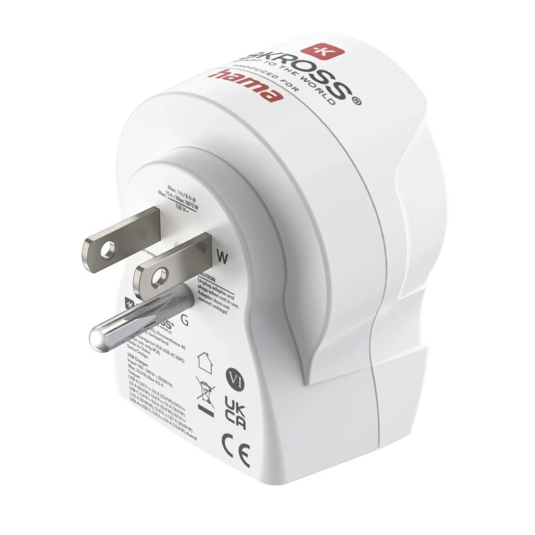 SKROSS USA - EU 30W átalakító utazó adapter White