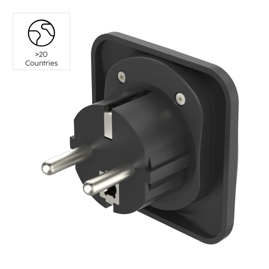 Hama EU átalakító utazó adapter Black Hama EU átalakító utazó adapter Black