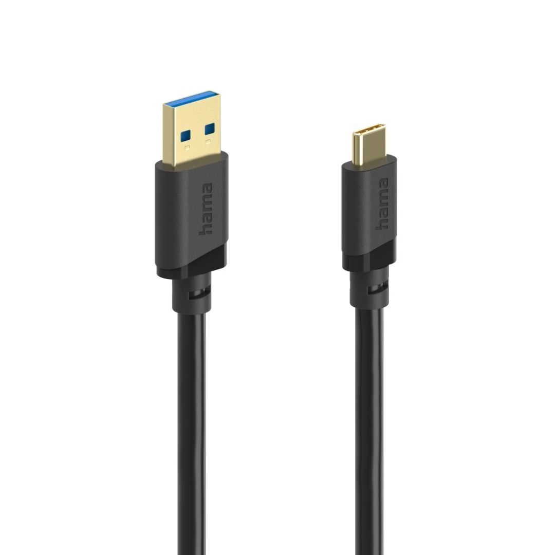 Hama USB-A to USB-C USB3.2 Gen 1 Cable 1,5m Black Hama USB-A to USB-C USB3.2 Gen 1 Cable 1,5m Black