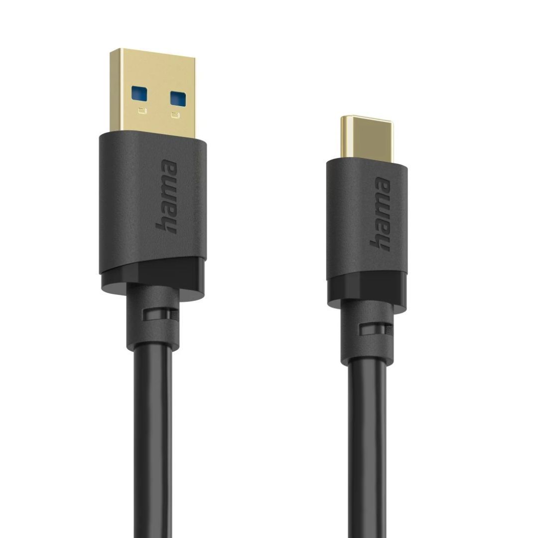 Hama USB-A to USB-C USB3.2 Gen 1 Cable 1,5m Black Hama USB-A to USB-C USB3.2 Gen 1 Cable 1,5m Black