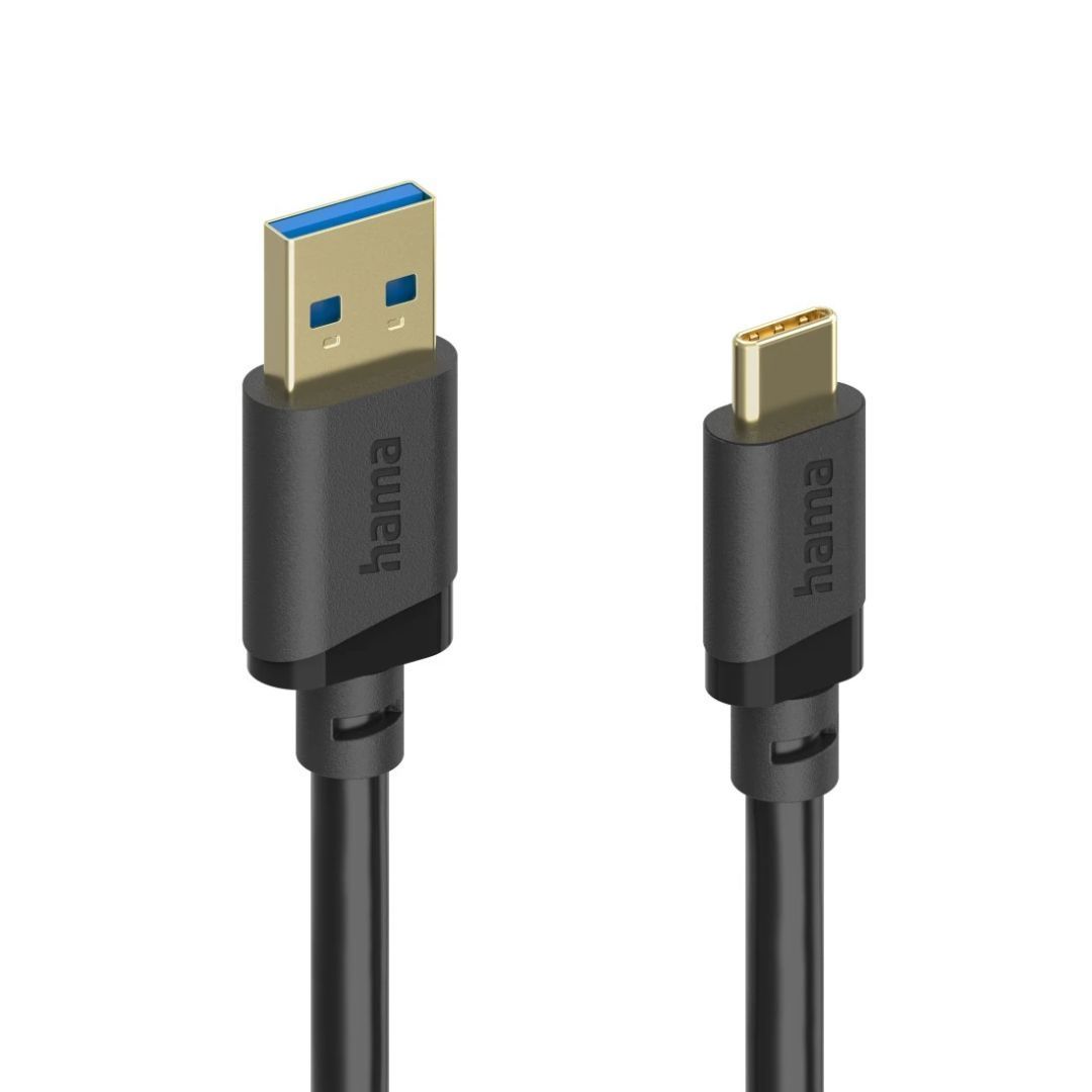 Hama USB-A to USB-C USB3.2 Gen 1 Cable 1,5m Black Hama USB-A to USB-C USB3.2 Gen 1 Cable 1,5m Black