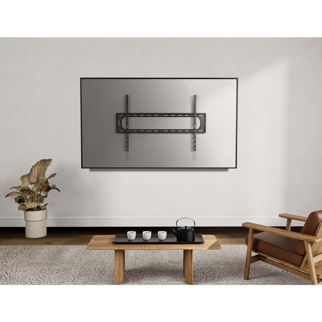 Manhattan Heavy-Duty Low-Profile Large-Screen Fixed TV Wall Mount 60-120" Black Manhattan Heavy-Duty Low-Profile Large-Screen Fixed TV Wall Mount 60-120" Black