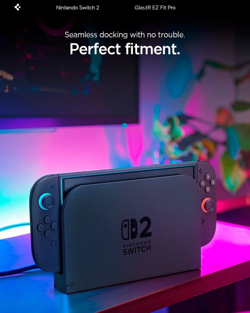 Spigen Glass tR EZ Fit Pro for Nintendo Switch 2- 2 Pack