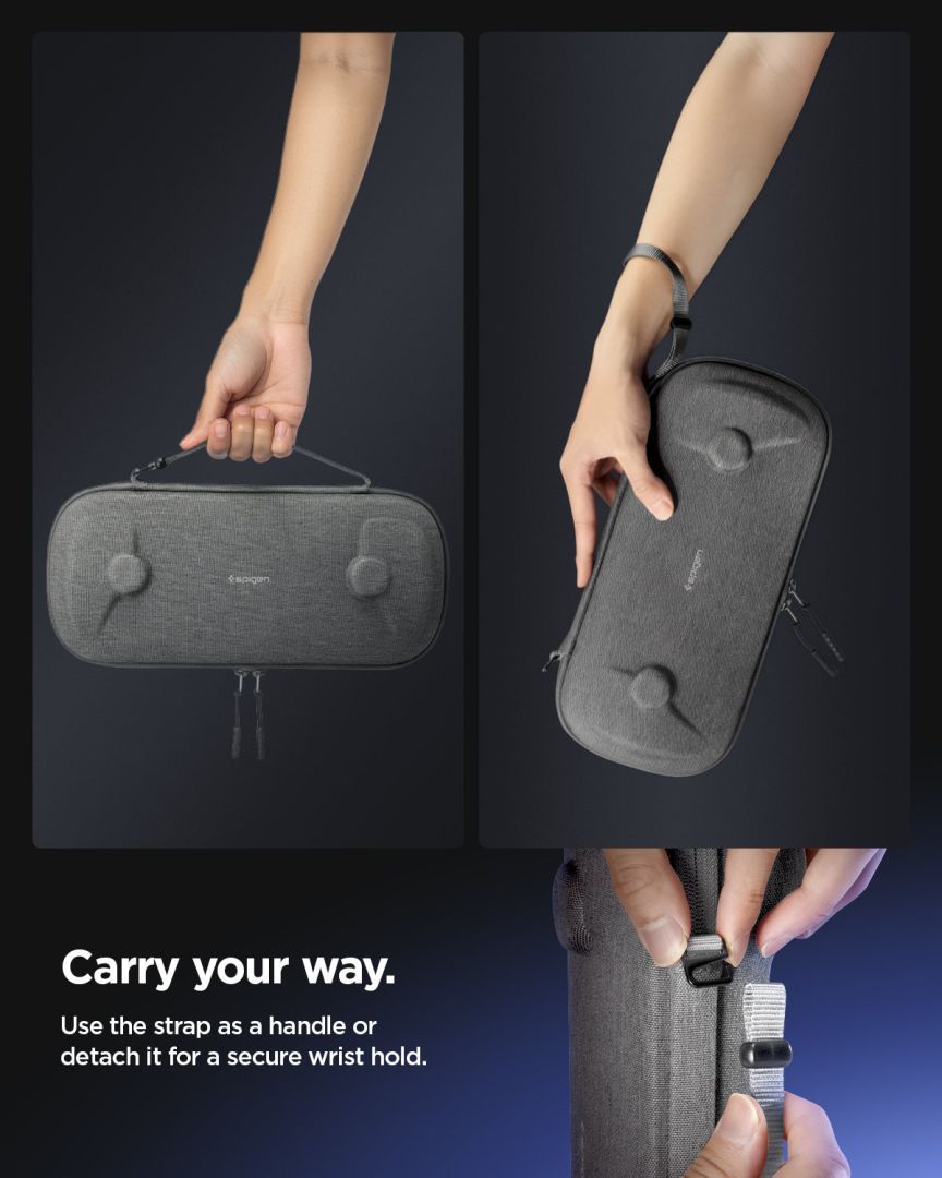 Spigen Klasden Pouch Carrying Case for Sony PlayStation Portal Charcoal Gray Spigen Klasden Pouch Carrying Case for Sony PlayStation Portal Charcoal Gray