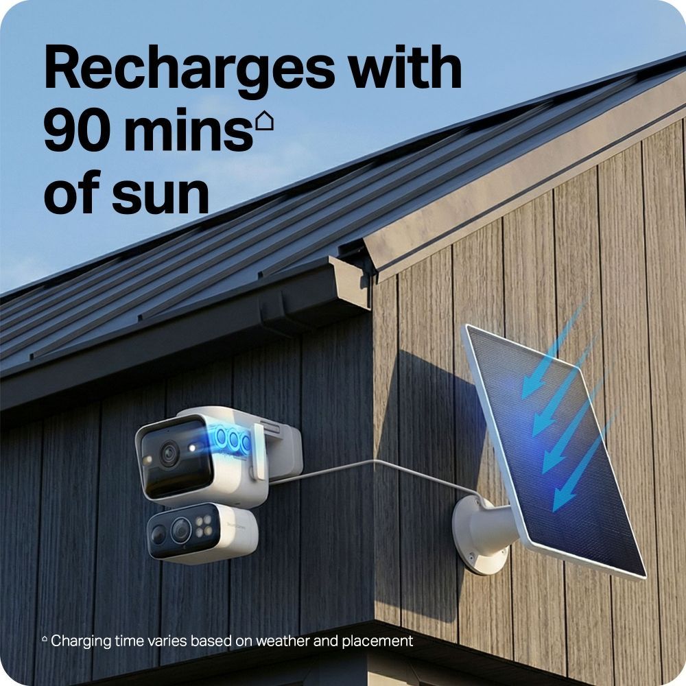 TP-Link Tapo C675D Solar-Powered Dual-Lens Pan/Tilt Security Camera Kit