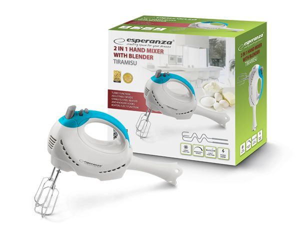 Esperanza EKM010 Hand Mixer White/Blue Esperanza EKM010 Hand Mixer White/Blue