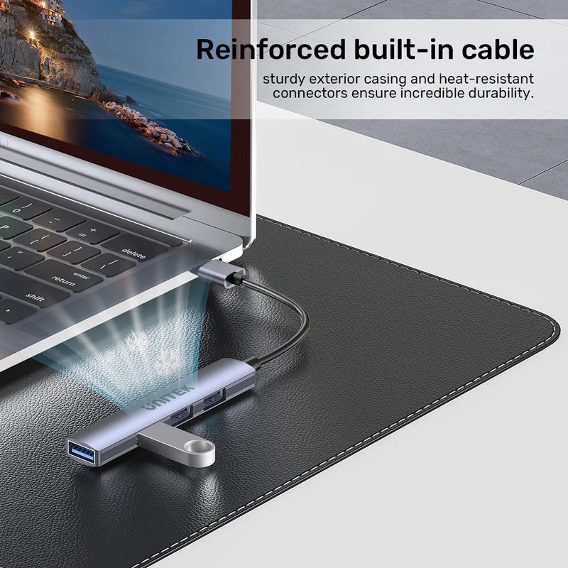 Unitek 4-in-1 USB-A Hub Space Grey