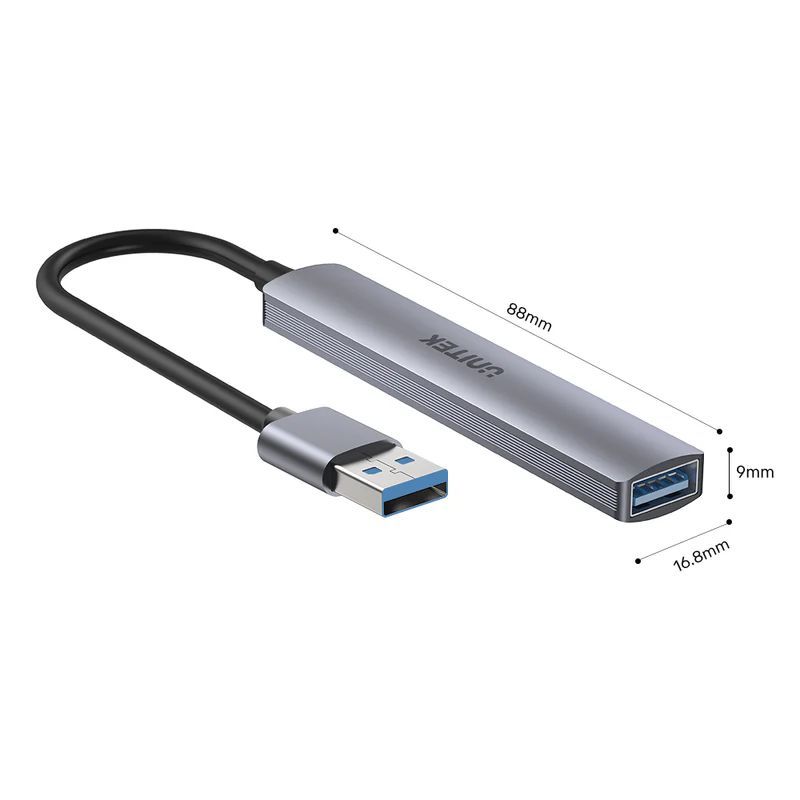 Unitek 4-in-1 USB-A Hub Space Grey