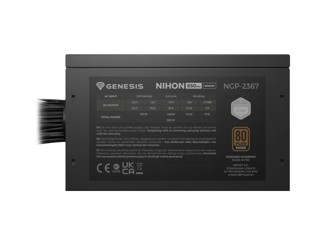 Genesis 650W 80+ Bronze Nihon