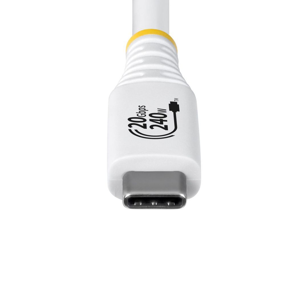 Startech USB4 USB-C to USB-C 4K 120Hz 240W cable 2m White Startech USB4 USB-C to USB-C 4K 120Hz 240W cable 2m White