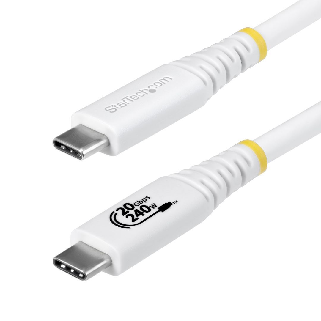Startech USB4 USB-C to USB-C 4K 120Hz 240W cable 2m White Startech USB4 USB-C to USB-C 4K 120Hz 240W cable 2m White