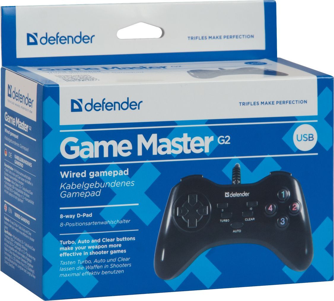 Defender Game Master G2 USB Gamepad Black Defender Game Master G2 USB Gamepad Black