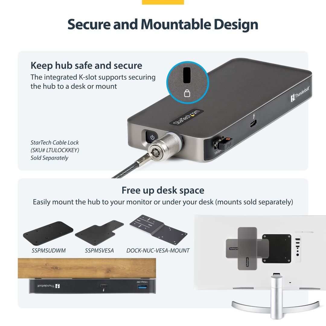 Startech 4-Port Thunderbolt 5 Hub Black Startech 4-Port Thunderbolt 5 Hub Black