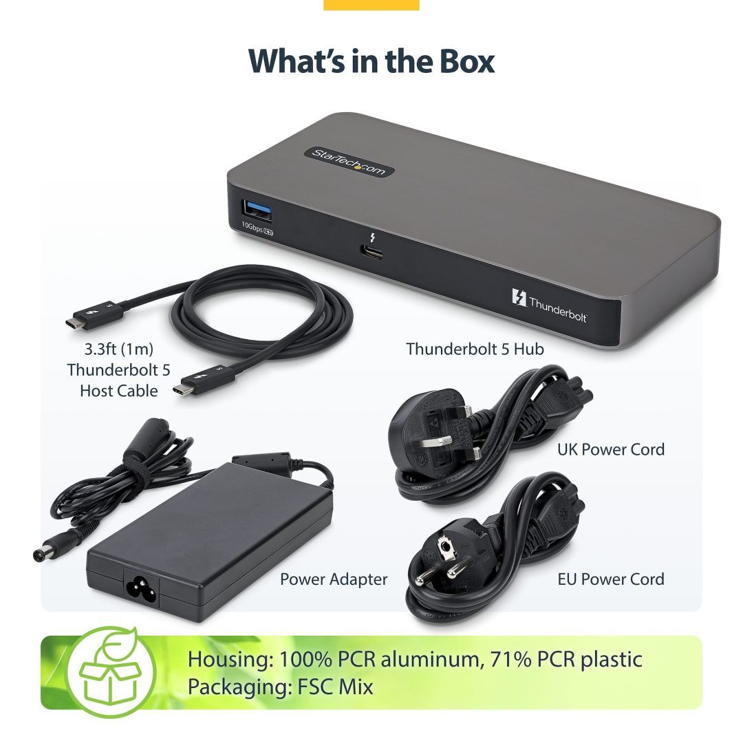 Startech 4-Port Thunderbolt 5 Hub Black Startech 4-Port Thunderbolt 5 Hub Black