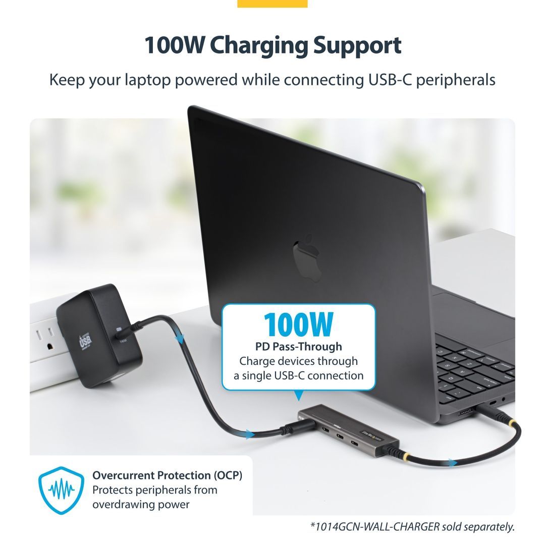 Startech 4-Port USB-C Hub Black