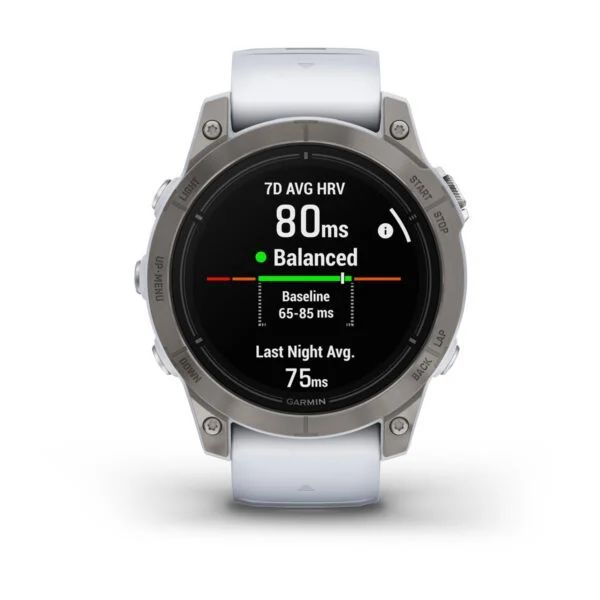 Garmin Epix Pro Gen 2 42mm Titanium with Whitestone Band Garmin Epix Pro Gen 2 42mm Titanium with Whitestone Band