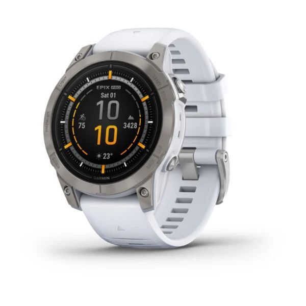 Garmin Epix Pro Gen 2 42mm Titanium with Whitestone Band Garmin Epix Pro Gen 2 42mm Titanium with Whitestone Band