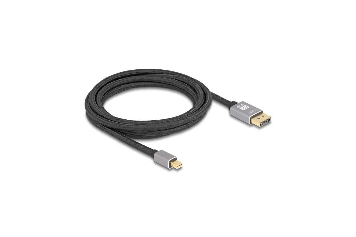DeLock miniDisplayPort to DisplayPort 8K cable 3m Grey