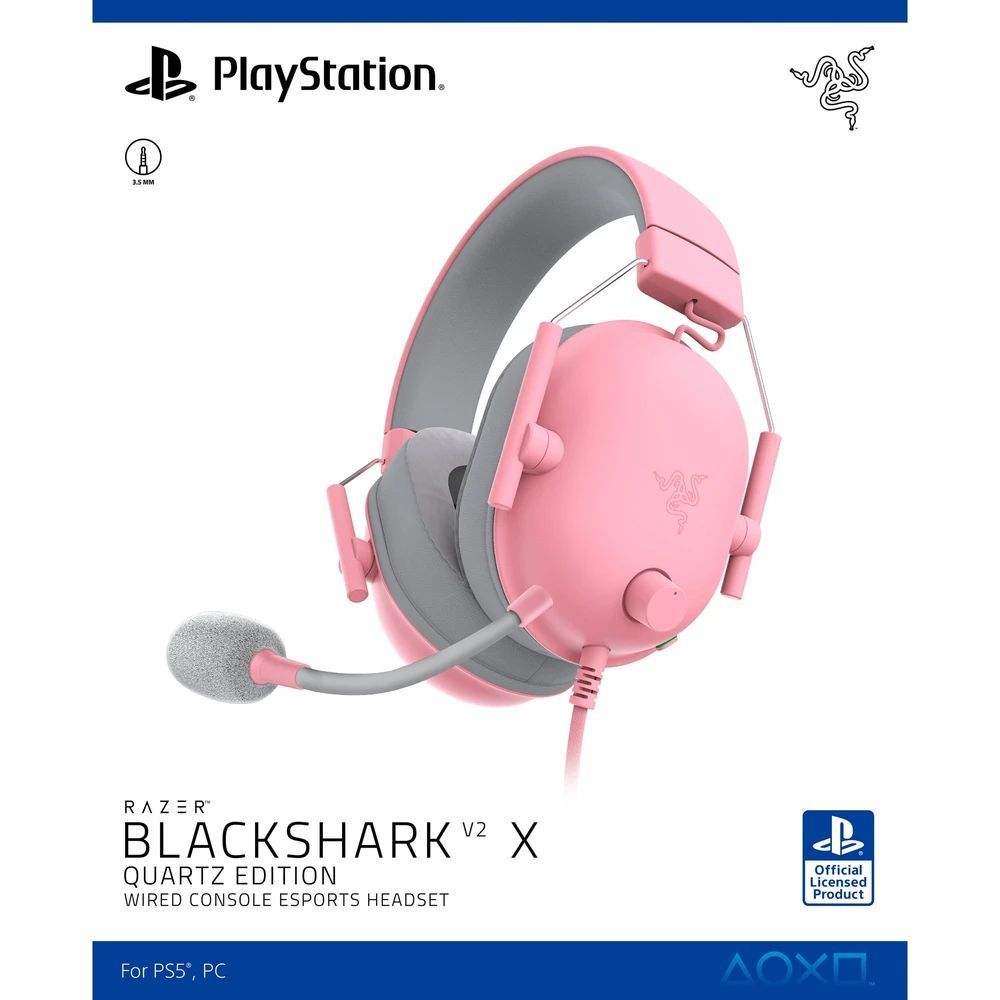 Razer Blackshark V2 X for PlayStation Headset Quartz Razer Blackshark V2 X for PlayStation Headset Quartz