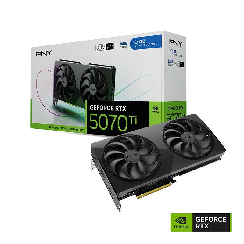 PNY GeForce RTX5070TI 16GB DDR7 Slim OC Dual Fan