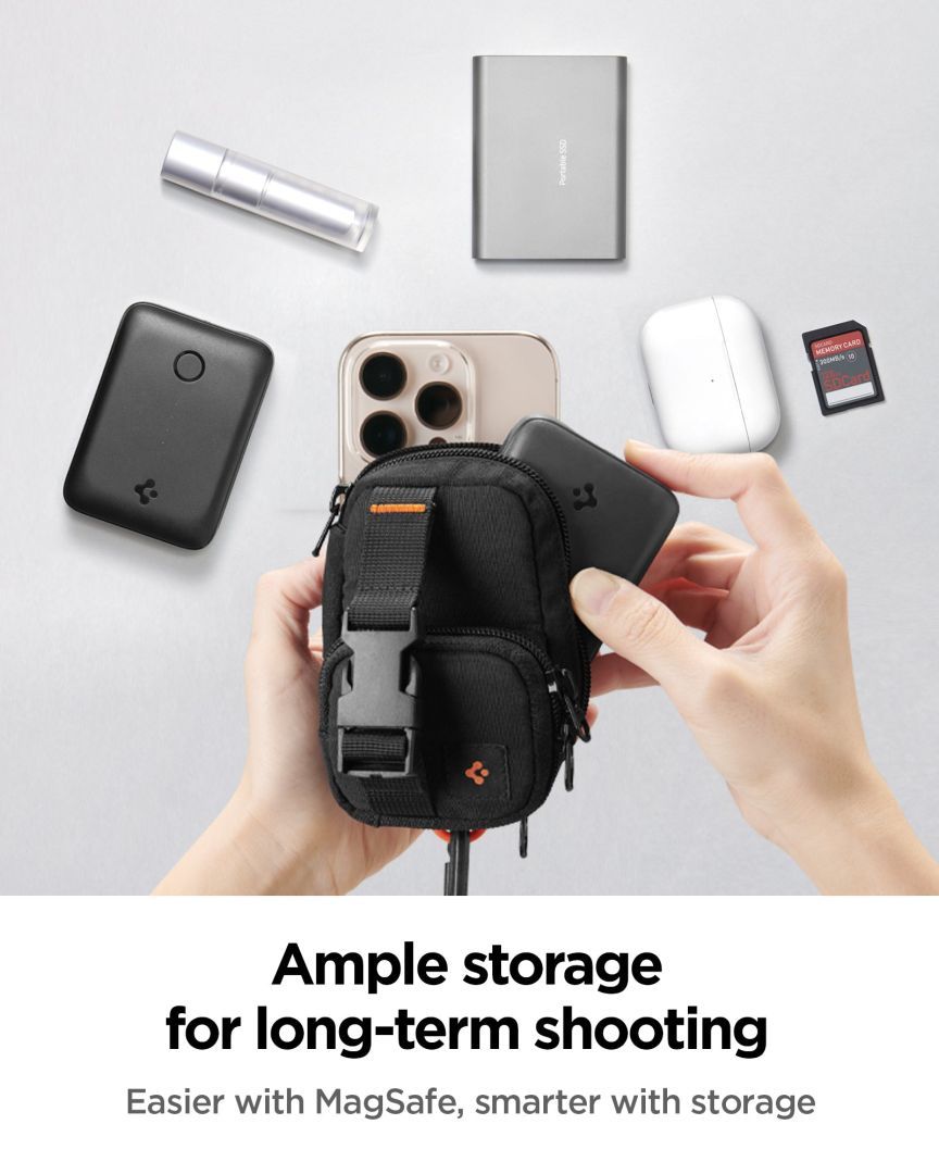 Nomad Spigen Portable Organizer Pouch SnapZip MagSafe, black Nomad Spigen Portable Organizer Pouch SnapZip MagSafe, black