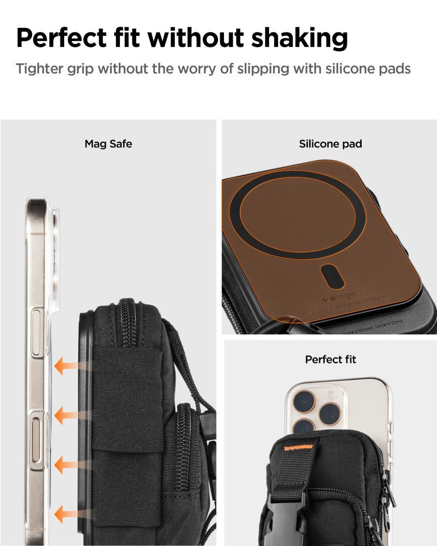 Nomad Spigen Portable Organizer Pouch SnapZip MagSafe, black Nomad Spigen Portable Organizer Pouch SnapZip MagSafe, black