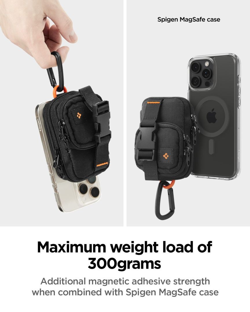 Nomad Spigen Portable Organizer Pouch SnapZip MagSafe, black Nomad Spigen Portable Organizer Pouch SnapZip MagSafe, black