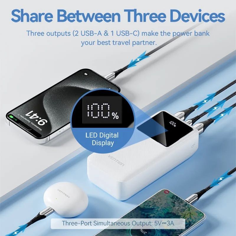 Vention FHMB0 30000mah PowerBank Black Vention FHMB0 30000mah PowerBank Black
