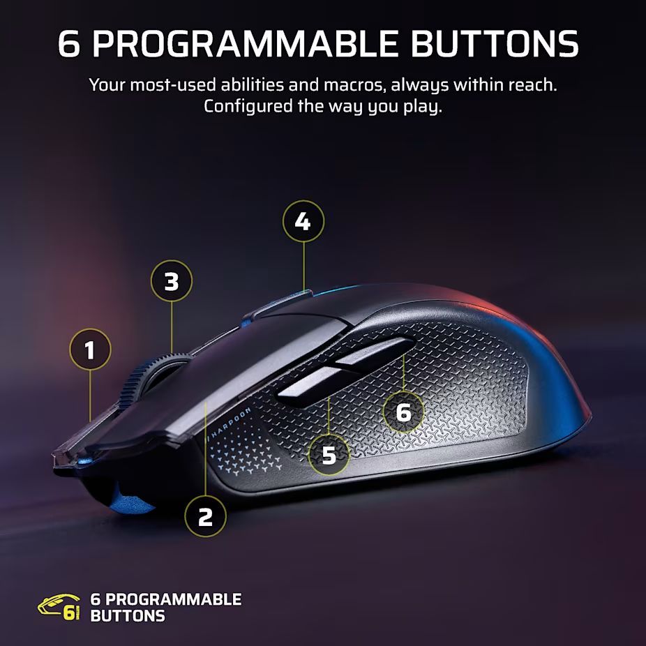 Corsair Harpoon v2 RGB Wireless Bluetooth Gaming mouse Black