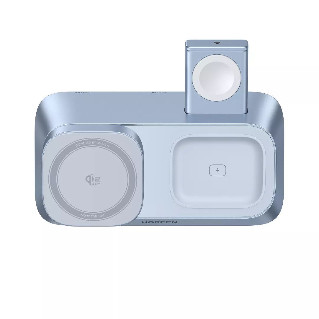 UGREEN MagFlow 3-in-1 Magnetic Wireless Charger Qi2.2, 25W MagSafe Compatible Blue UGREEN MagFlow 3-in-1 Magnetic Wireless Charger Qi2.2, 25W MagSafe Compatible Blue