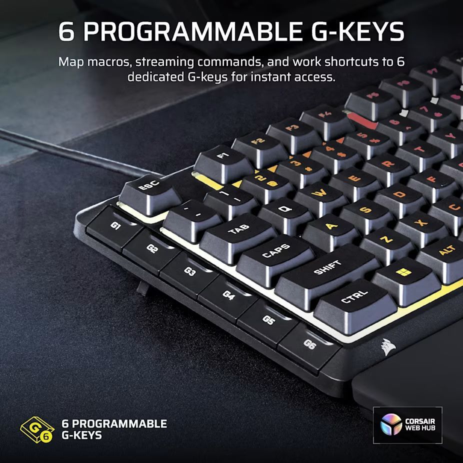 Corsair Skiff 100 Plus Gaming Keyboard Black US