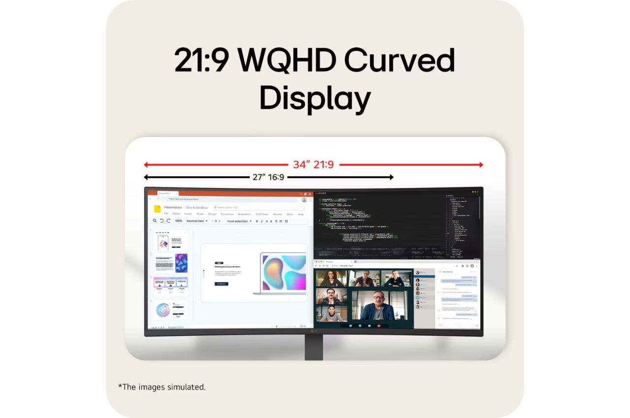 LG 34" 34U640B LED Curved
