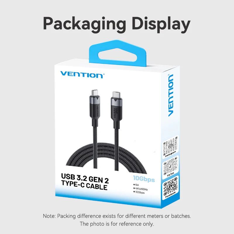 Vention USB-C 3.2/M cable 0,5m Black Vention USB-C 3.2/M cable 0,5m Black