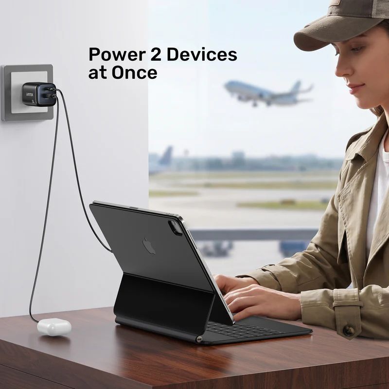 Unitek Zeno 20W Dual-Port Gan Wall Charger EU Black